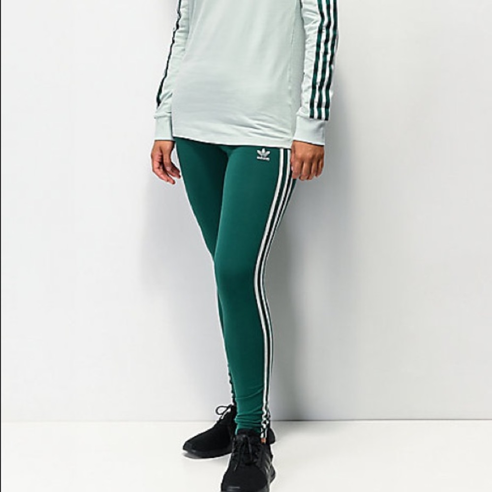 Adidas Originals Green Leggings NWT - Picture 4 of 5